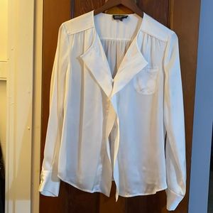 Jones New York long sleeve white blouse
